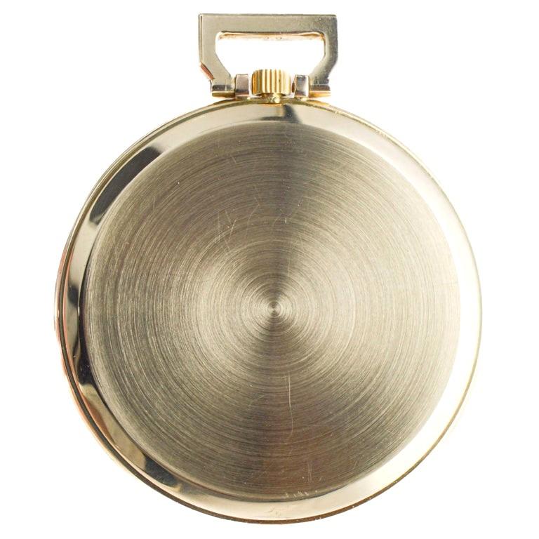 Agassiz 14Kt. Orologio da tasca in oro massiccio con catena d'epoca in oro Hand Made 1930 in vendita 5