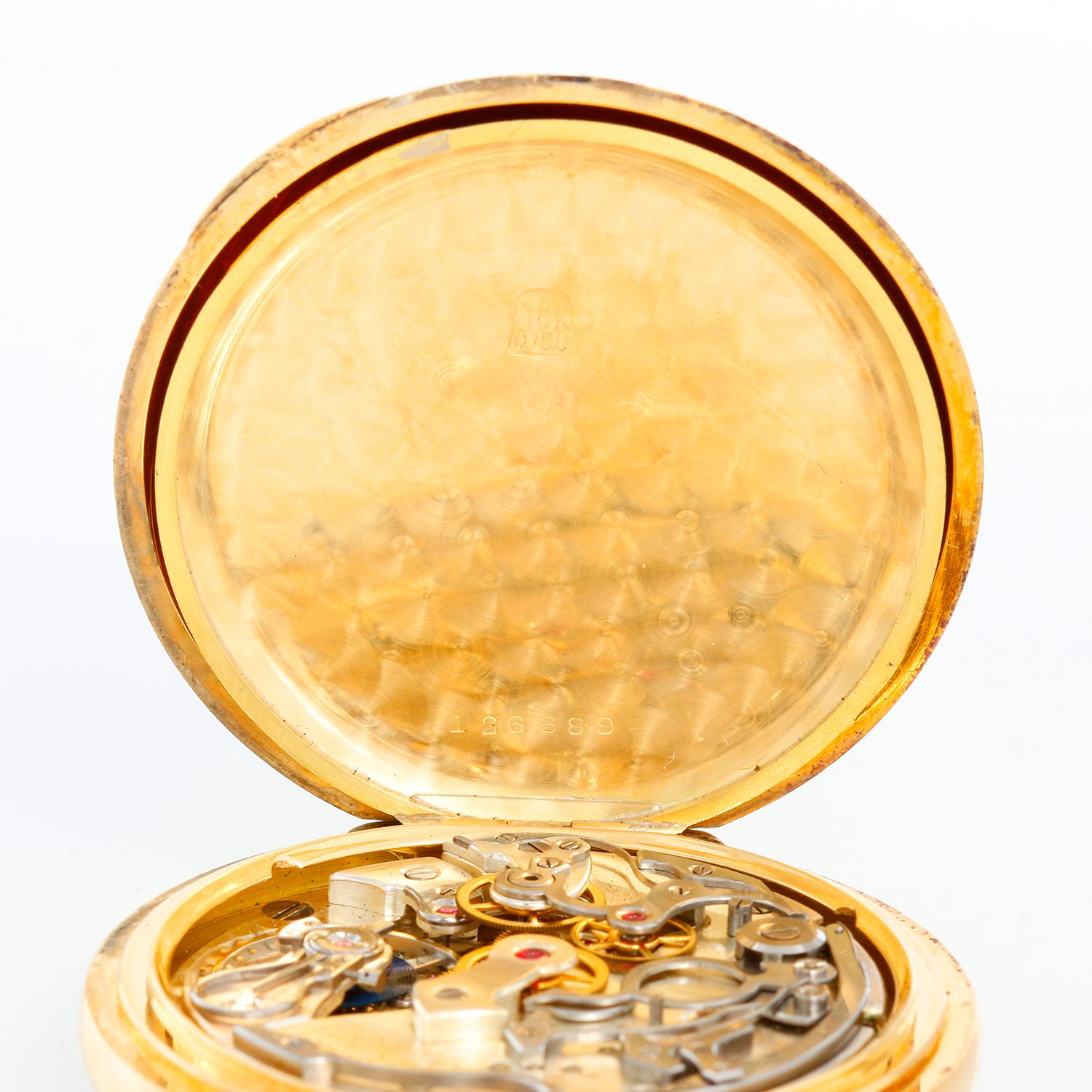 Agassiz Chronograph 14K Gelbgold Taschenuhr, im Besitz von Wiley Post für Damen oder Herren im Angebot