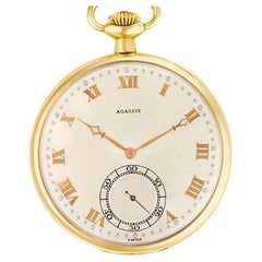 Agassiz Taschenuhr 246181 14k Gelbgold manuelle Uhr