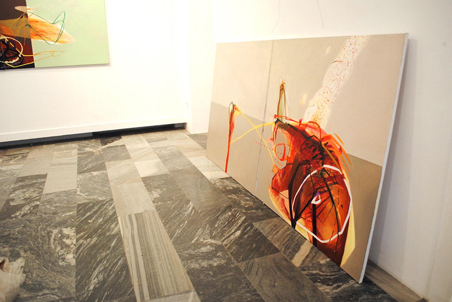 SERIE: CARNE&GEOMETRIA - Dittico: Carne e Geometria II  (Pittura di grande formato) - Painting Contemporaneo di Agata Czeremuszkin-Chrut