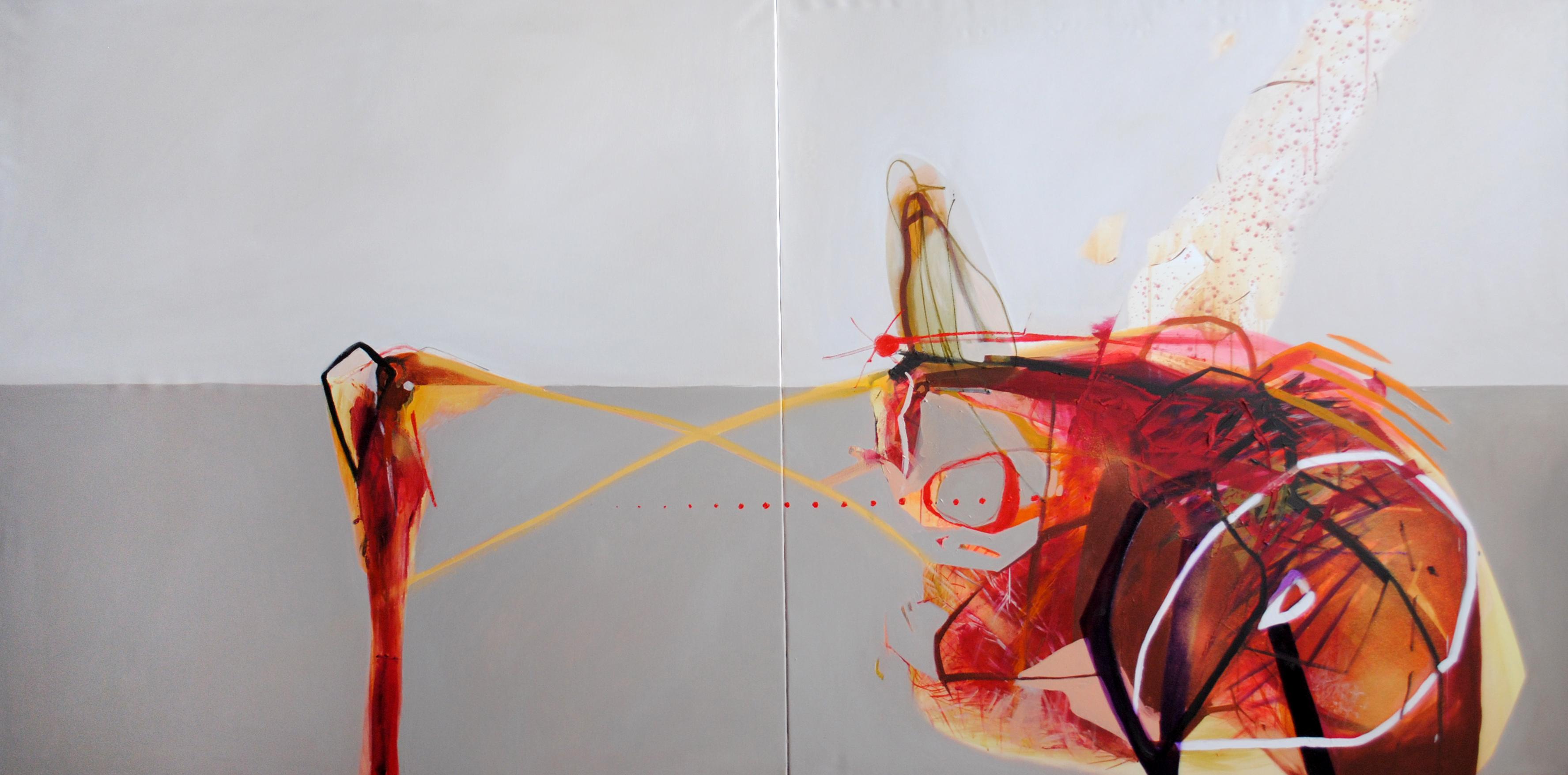 SERIES: MEAT&GEOMETRY - Diptych: Meat and Geometry II  (Large Format Painting)