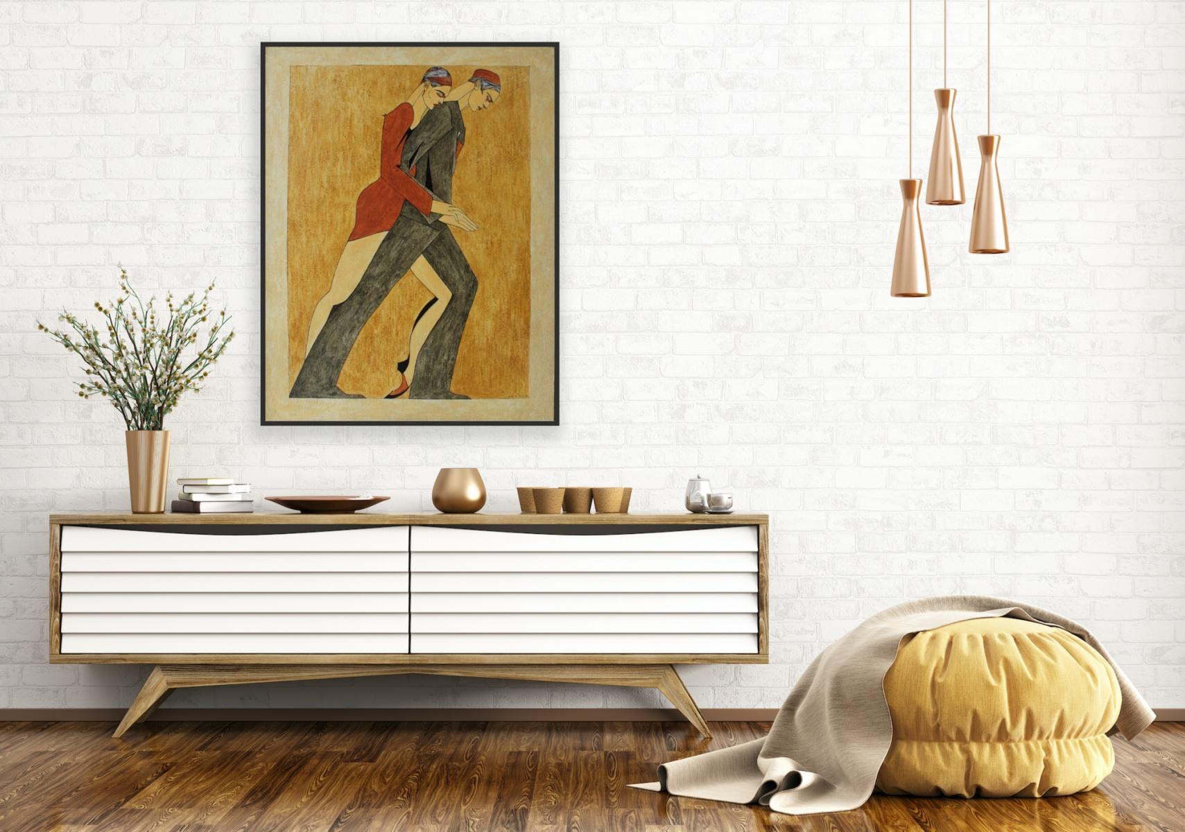 Two of them - 21st Century, Dancing Couple, Contemporary Figurative Oil Painting 1
