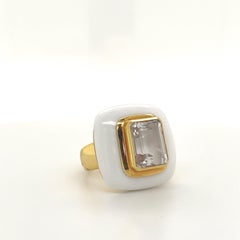 Agate and Crystal Ring