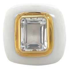 Agate and Crystal Ring