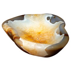 Bol en agate et en quartz, 10.5".