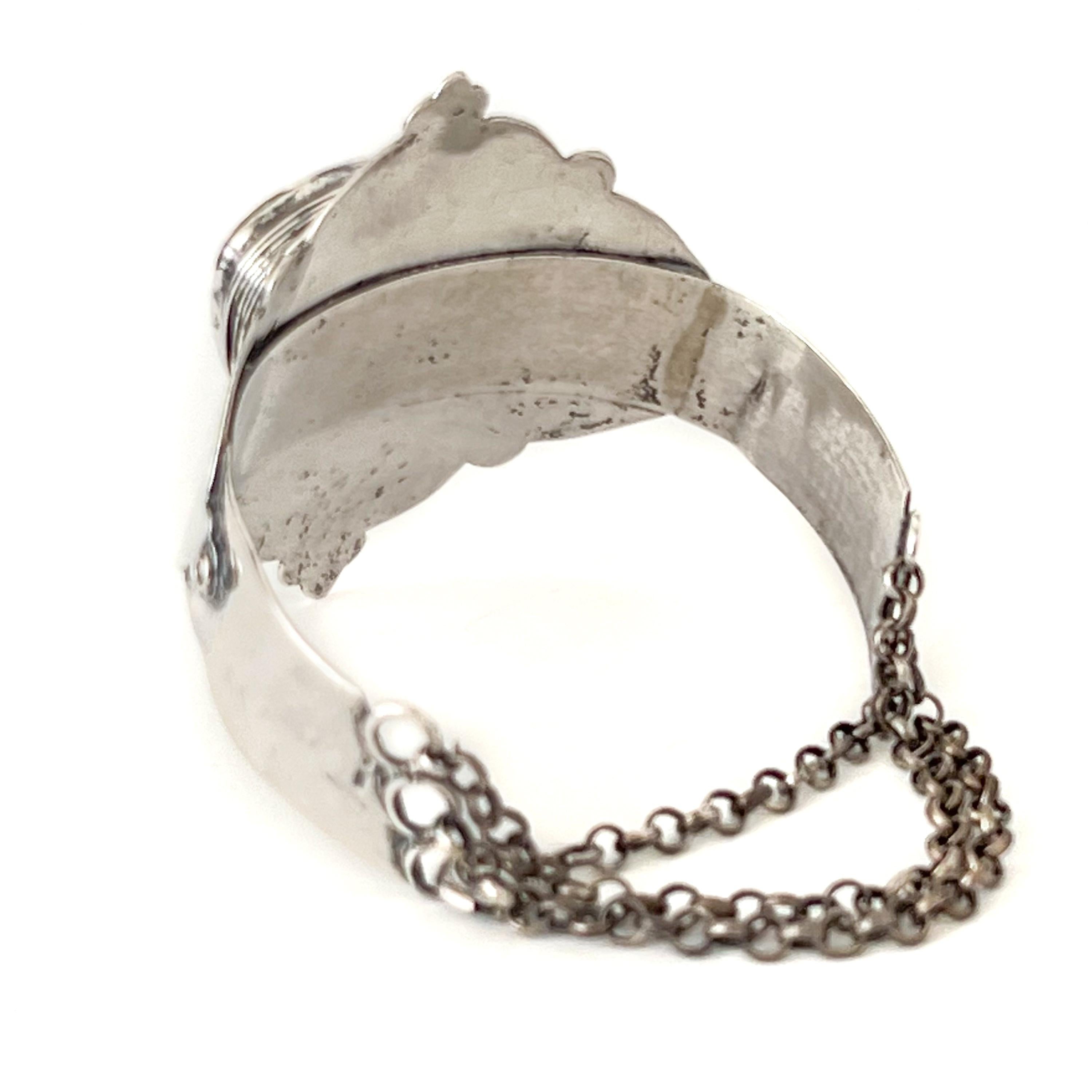 Taglio misto Bracciale modernista in agata e argento in vendita