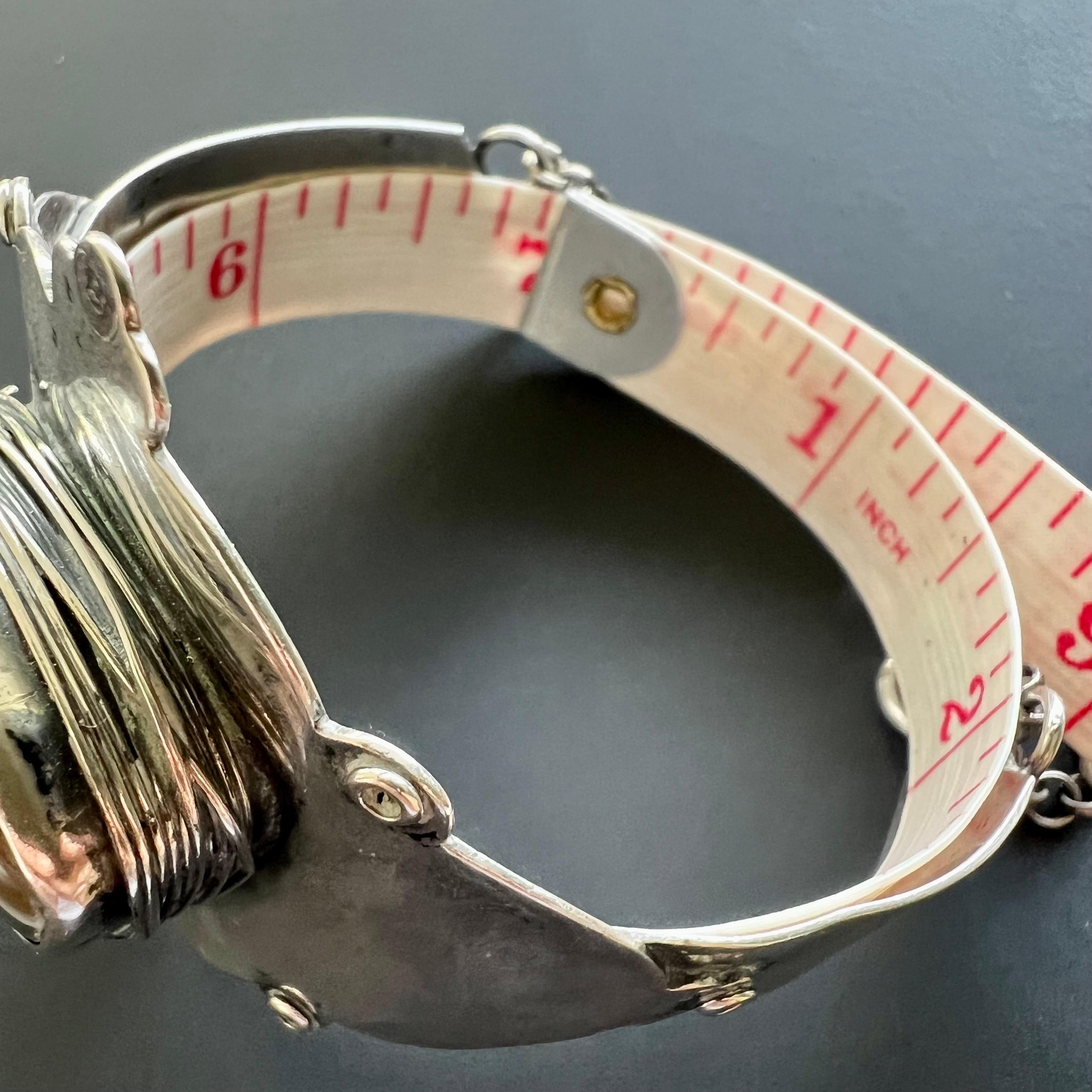 Bracciale modernista in agata e argento in vendita 1