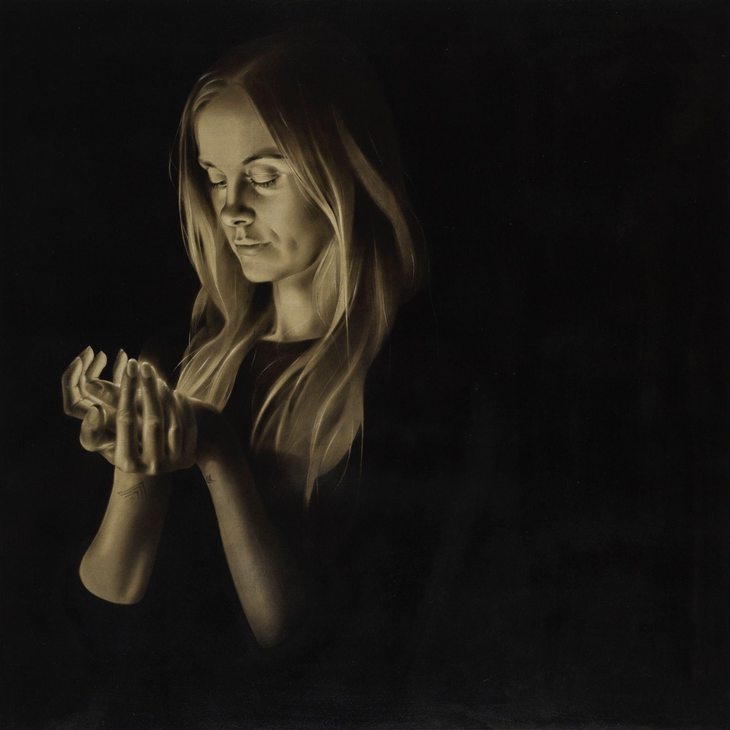 Agate Apkalne Figurative Painting – Will-o'-the-wisp. 2018, Öl auf Leinwand, 100x100cm