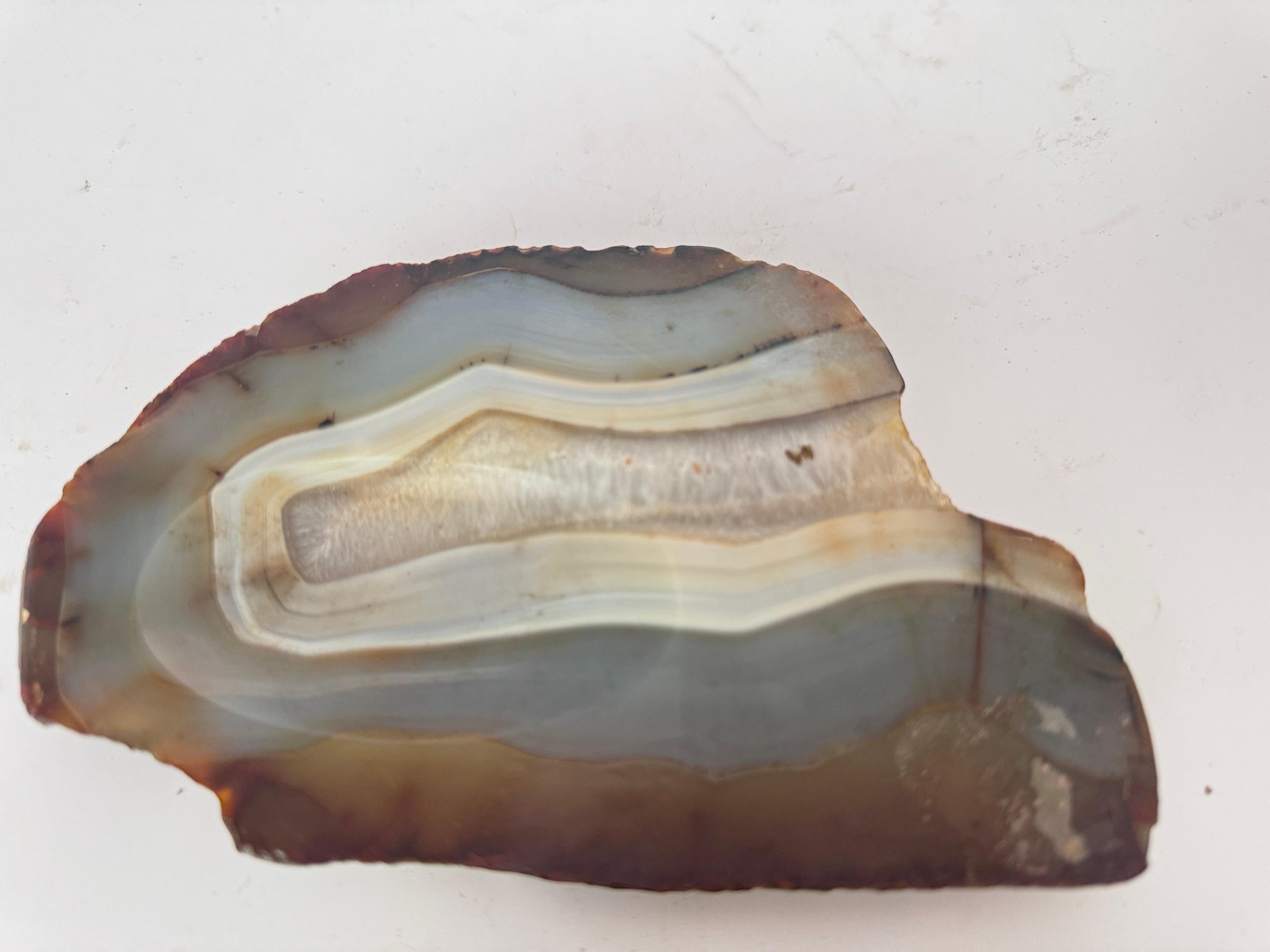 Poli Cendrier ou Vide Poche en agate, couleur grise et Brown, Italie 1970 en vente