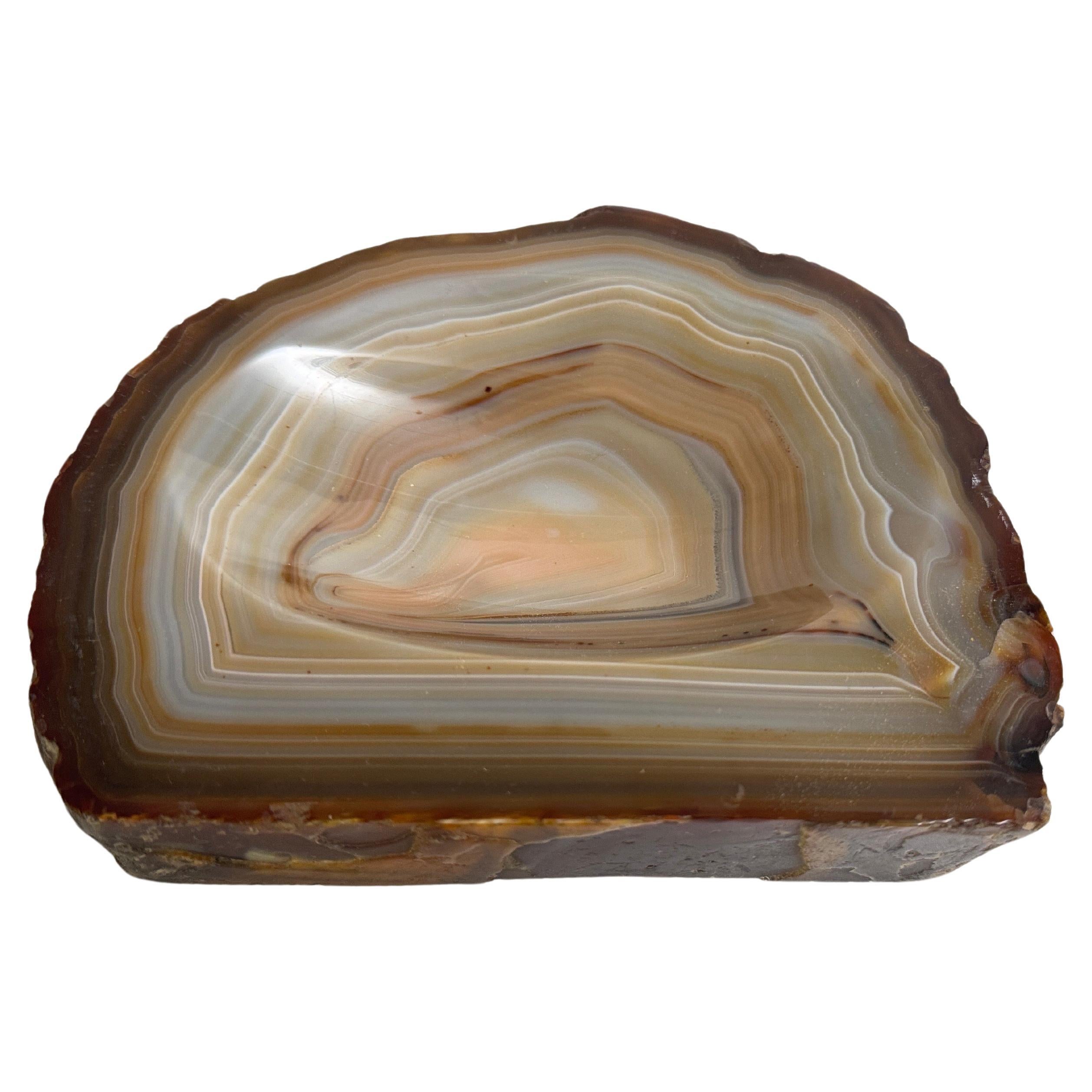 Agate Ashtray or Vide Poche, Grey and Brown Color, Italy 1970 For Sale