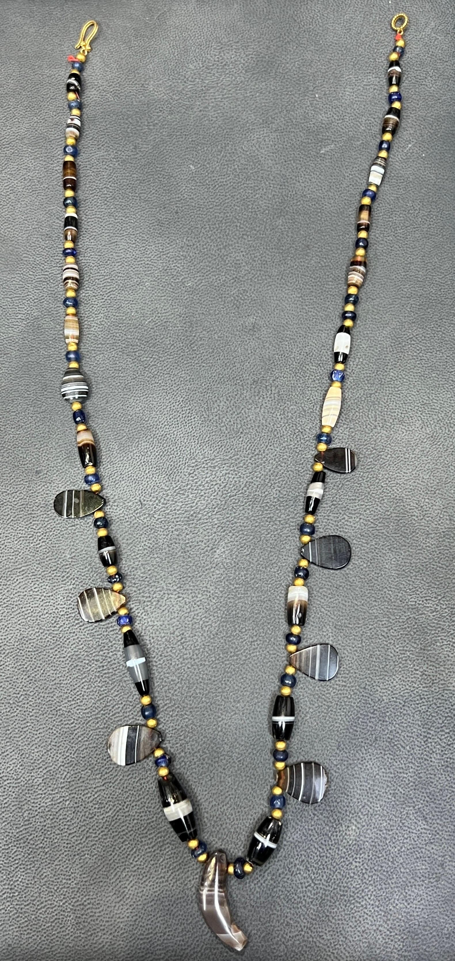 Femenino o masculino Collar de cuentas de ágata en venta