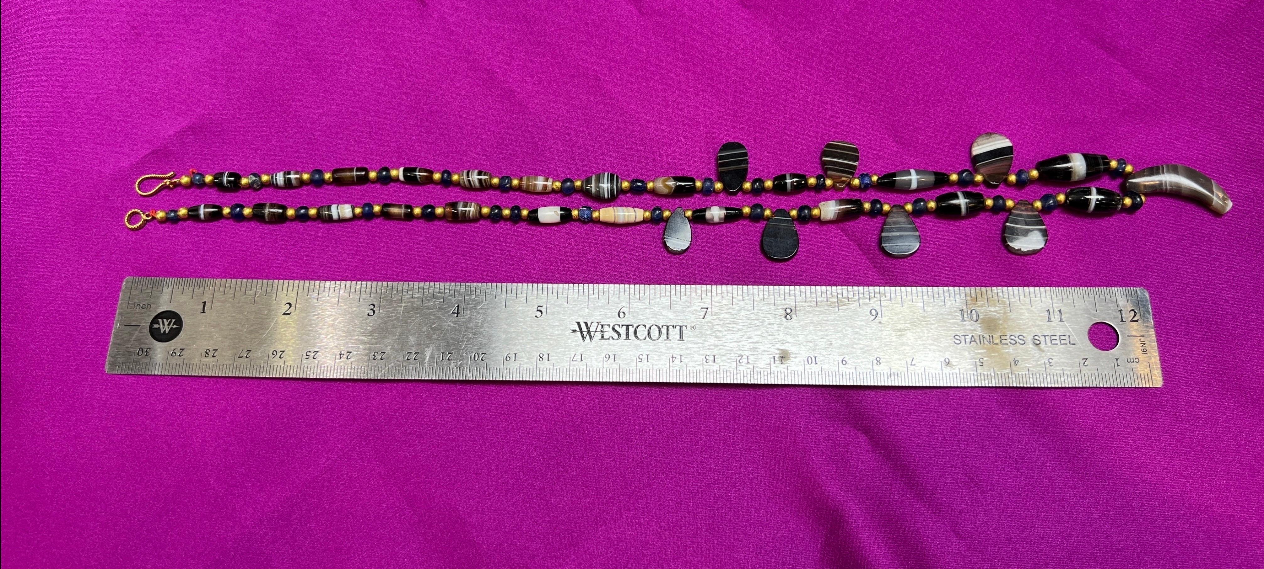 Collar de cuentas de ágata en venta 3