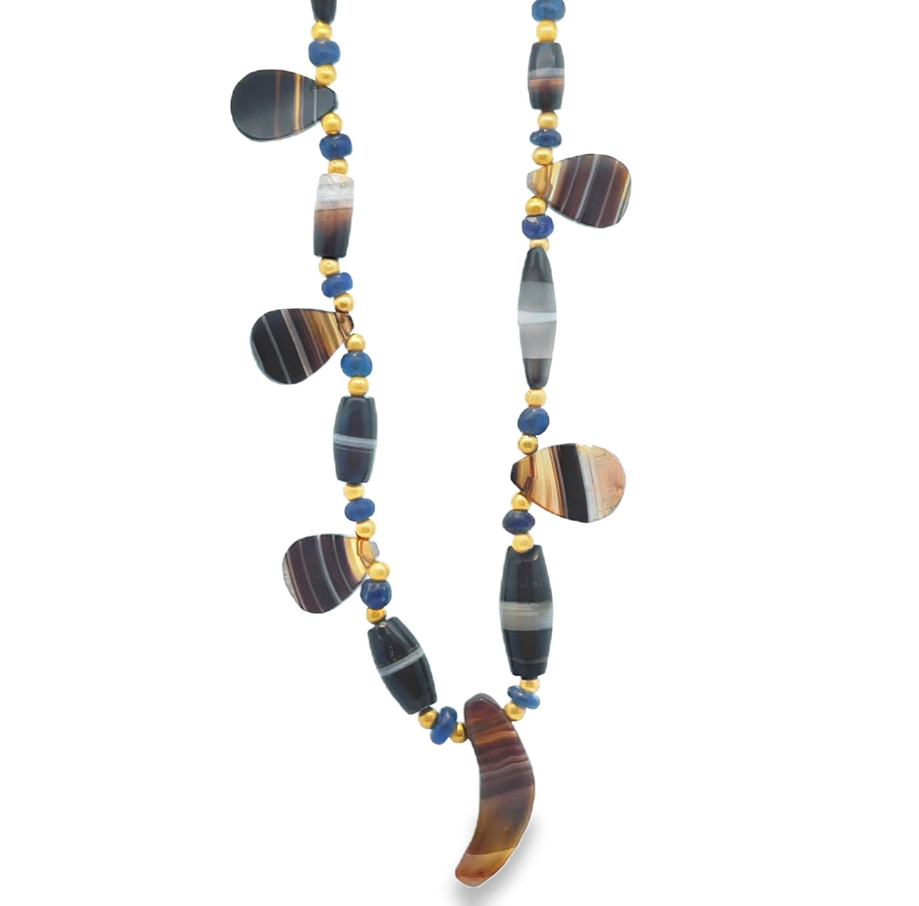 Collar de cuentas de ágata en venta