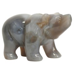 Agate Bear Natural Stone Sculpture