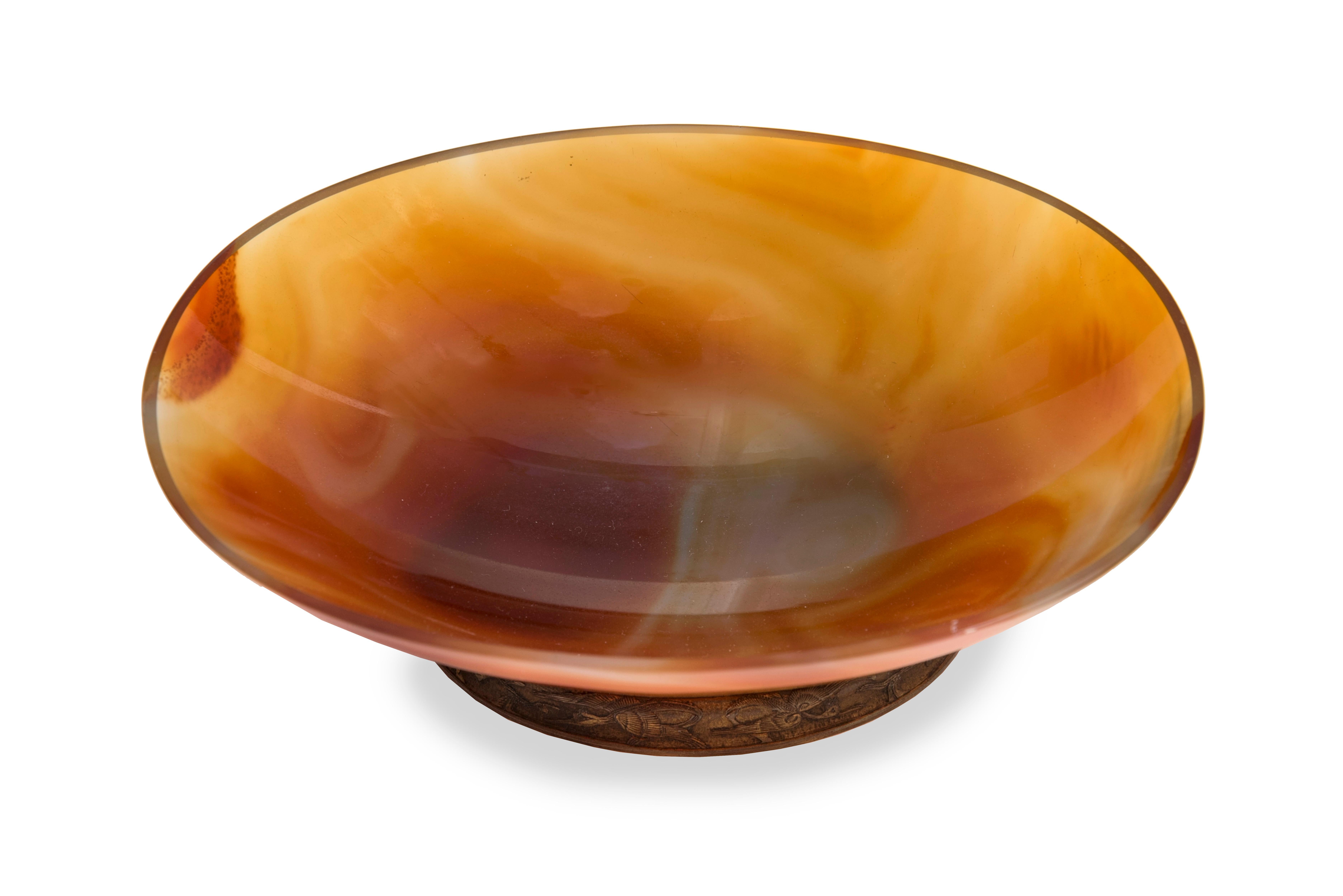 Polished Agate Bowl For Sale