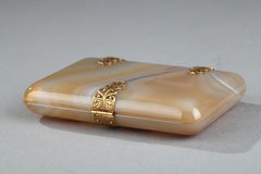 Agate Cigarette or Card Case with Golden Tints