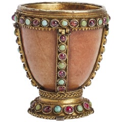 Agate Cup with Garnets and Turquoise, Russia, 18th Century