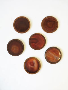 Agate Drink or Cocktail Coasters, Set of 6