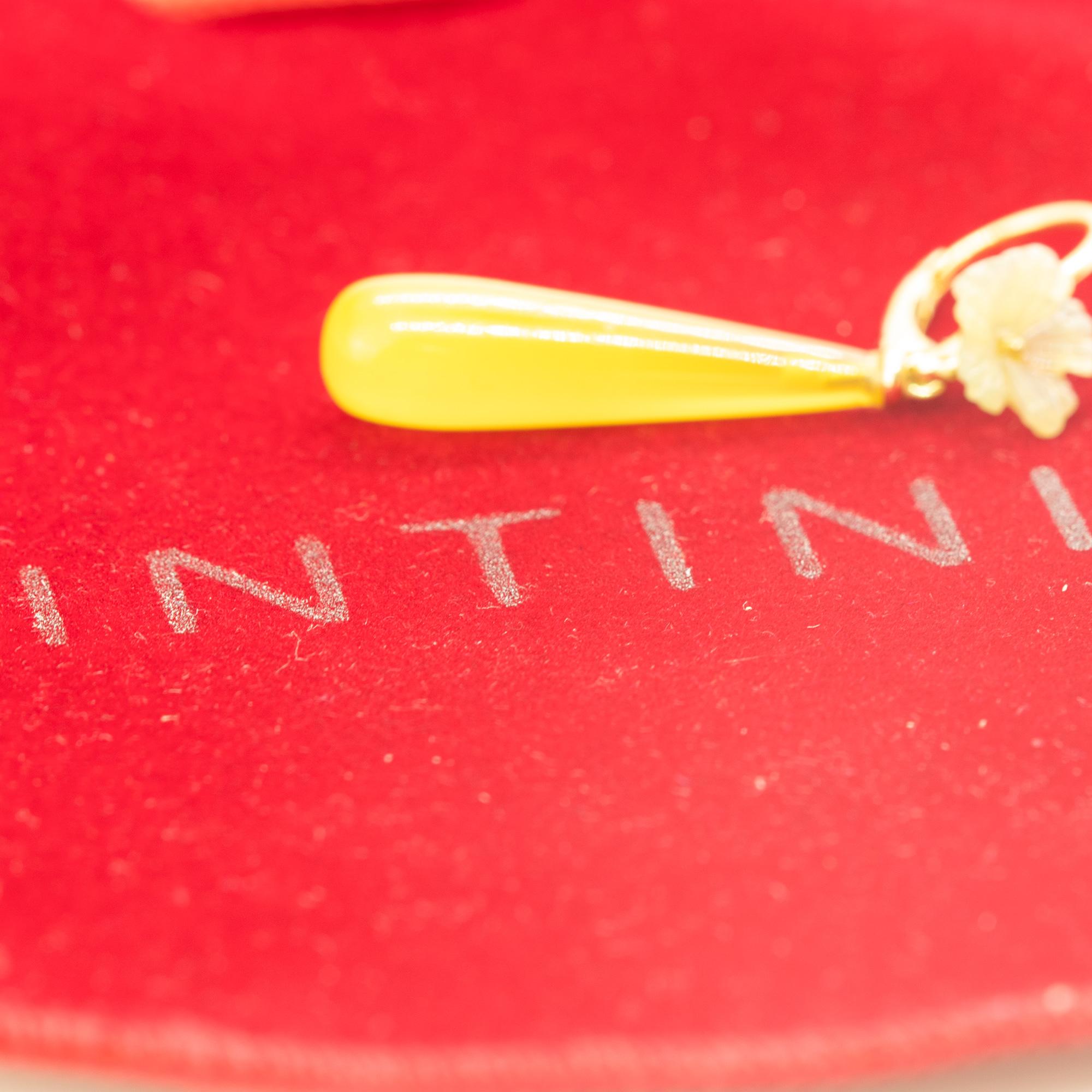 Orecchini da cocktail moderni con chiusura continentale in oro 18 carati con fiore d'agata in vendita 4