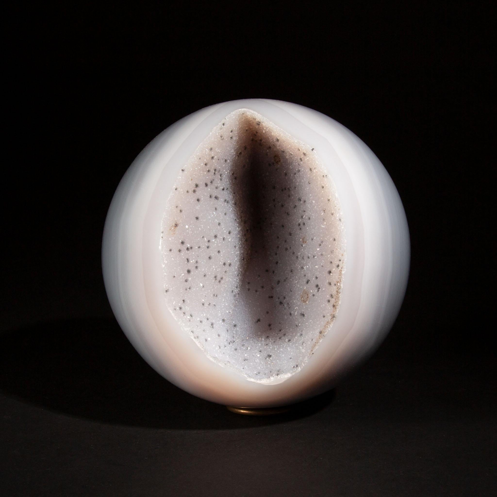 Brazilian Agate Geode Sphere, 5.5