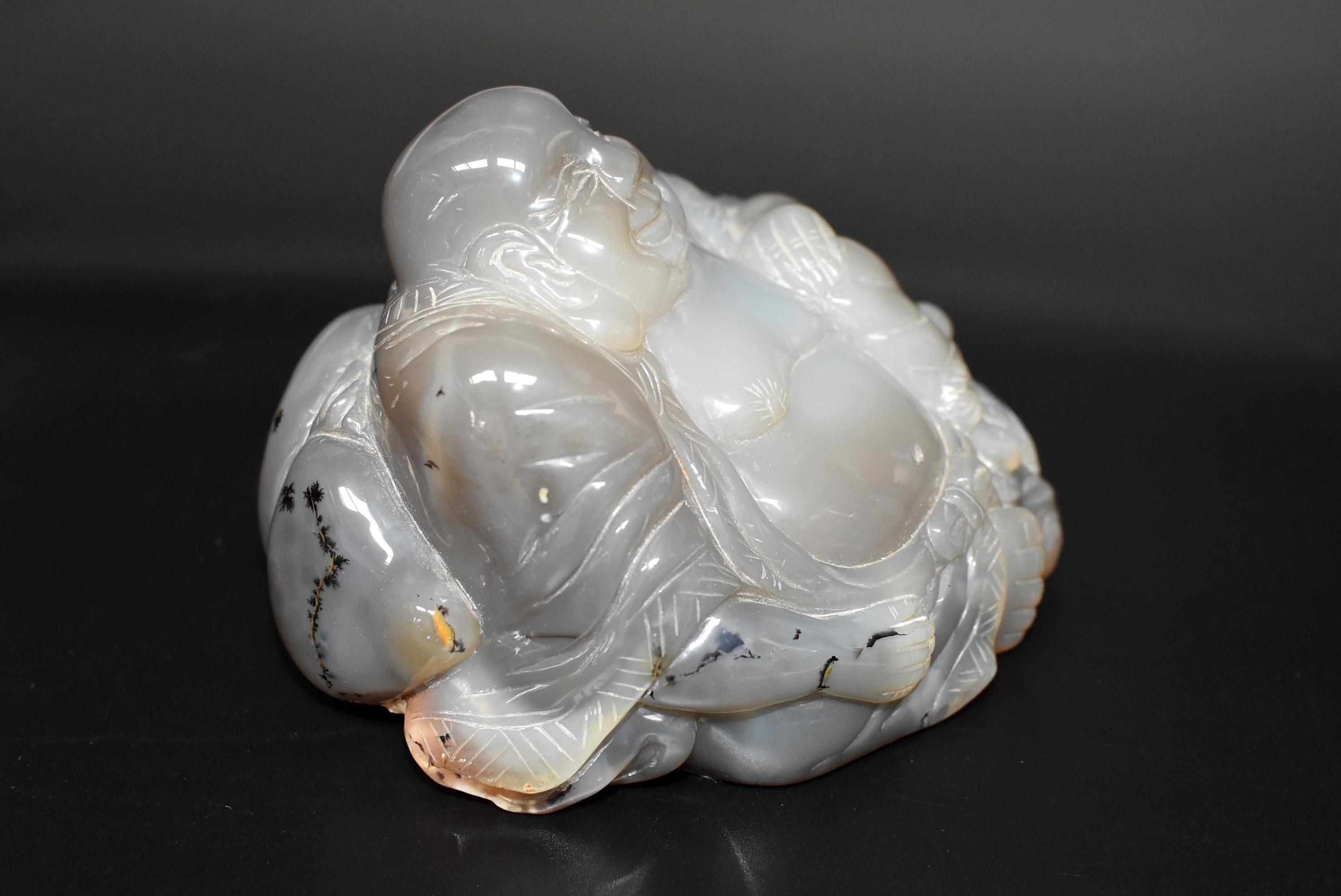 Agate Happy Buddha 3 lb For Sale 4