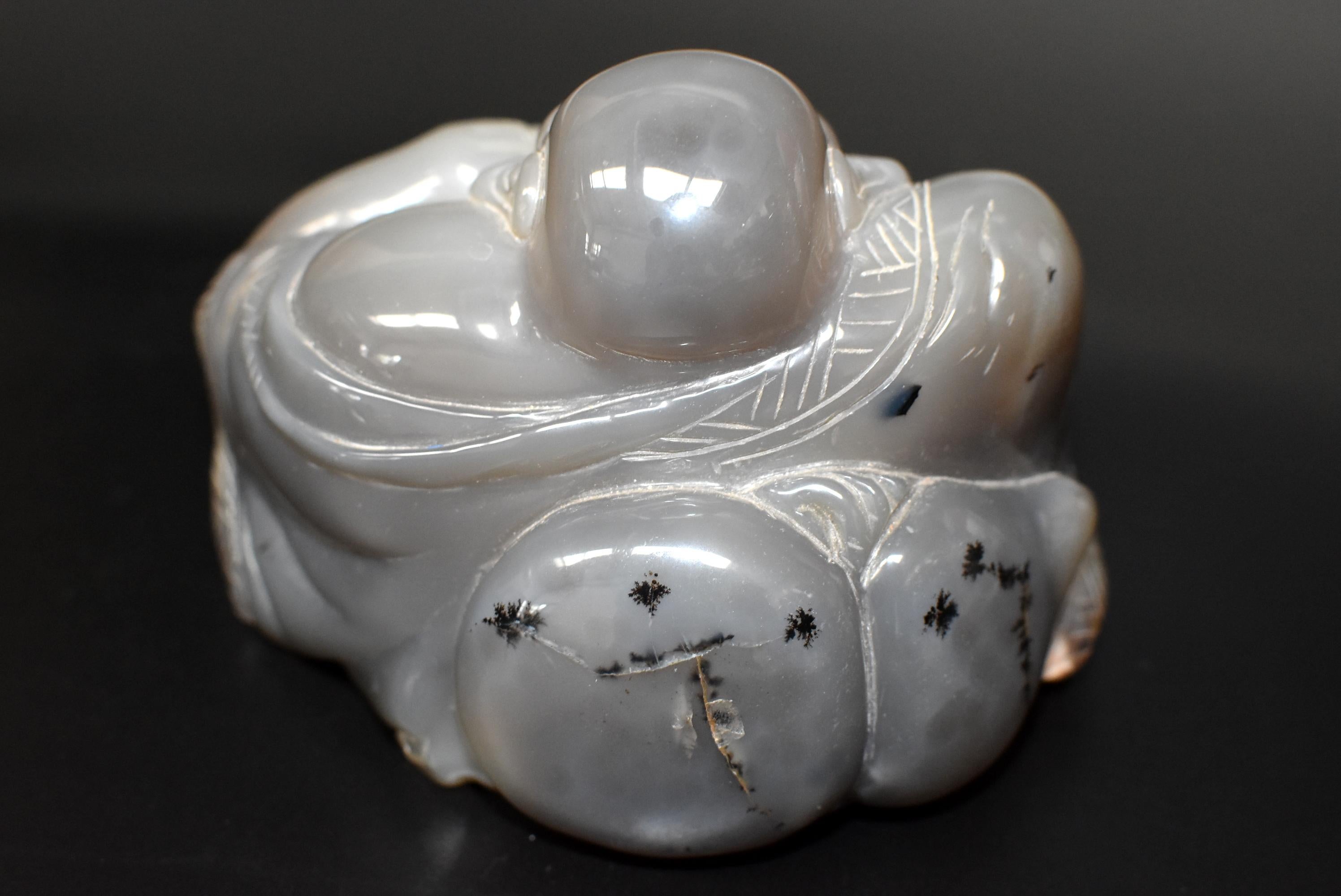 Chinese Agate Happy Buddha 3 lb For Sale