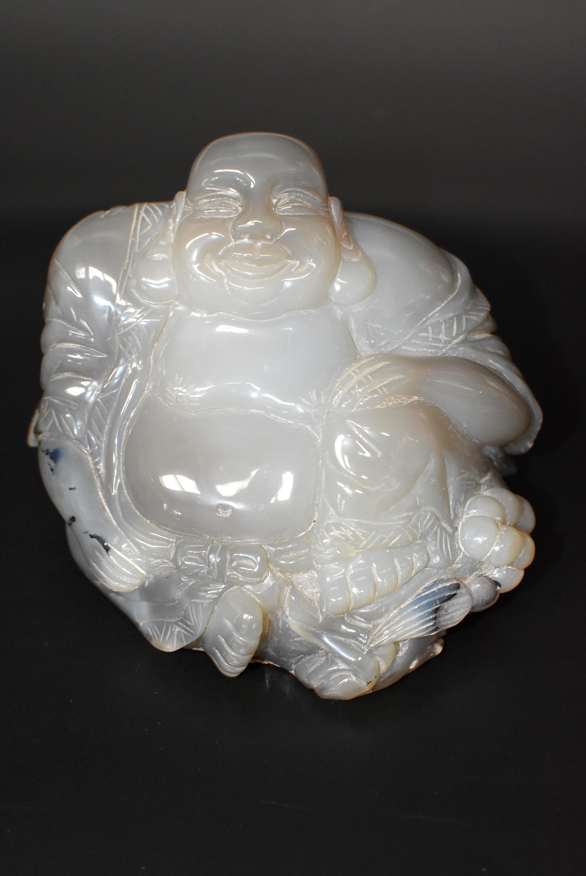 20th Century Agate Happy Buddha 3 lb For Sale
