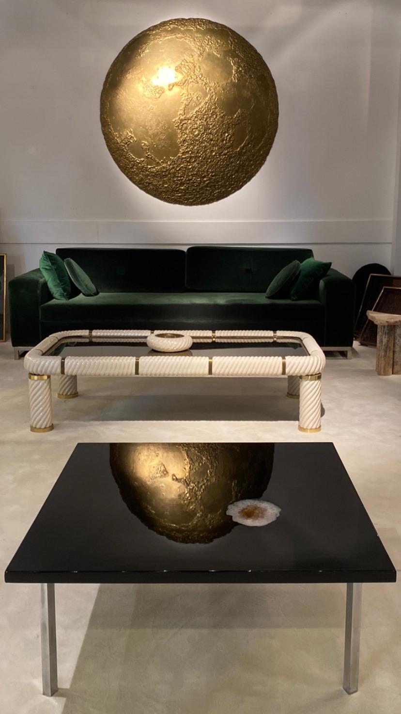 Mid-Century Modern Agate Inlaid  Coffe Table BY Philippe Barbier