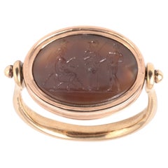 Agate Intaglio of Mucius Scaevola Ring 17th Century