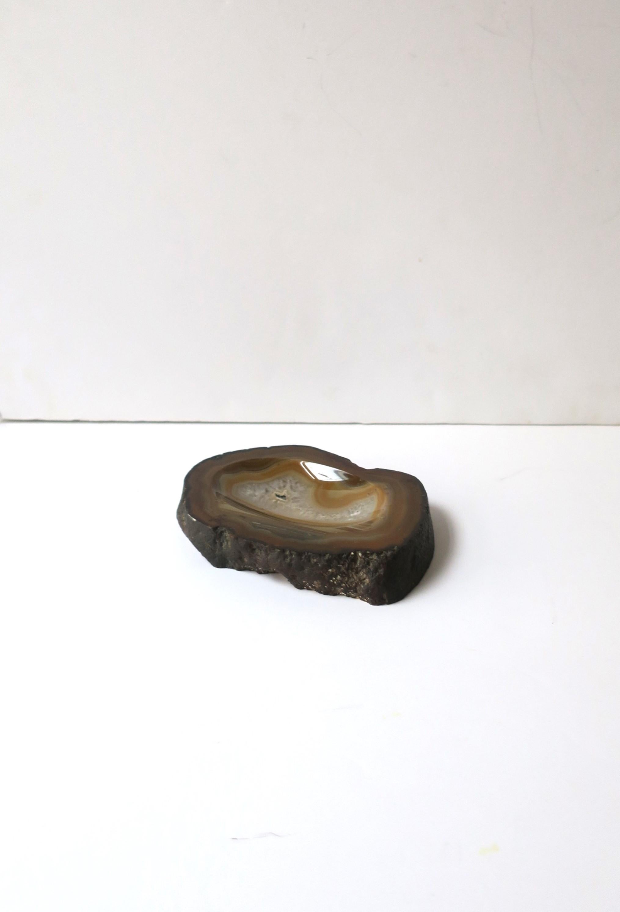 Agate Jewelry Dish with Ball Sphere, Set of 2 For Sale 5