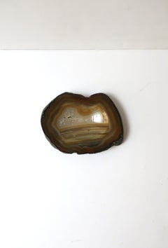 Plato joyero de ágata con esfera esférica, set de 2