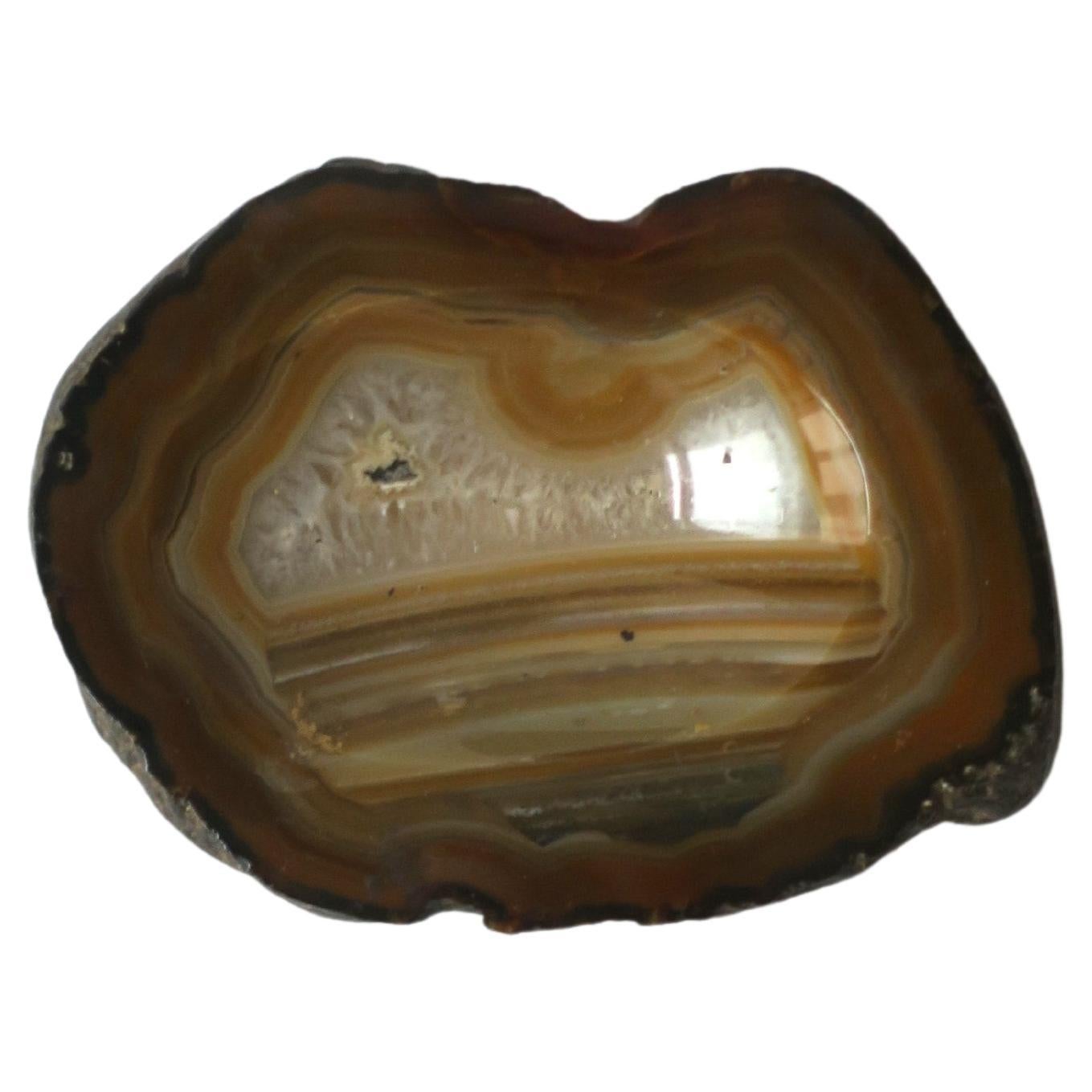Agate Jewelry Dish with Ball Sphere, Set of 2