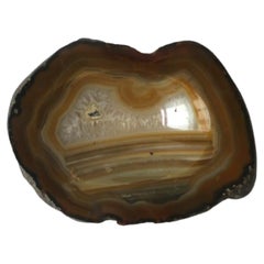 Vintage Agate Jewelry Dish with Ball Sphere, Set of 2