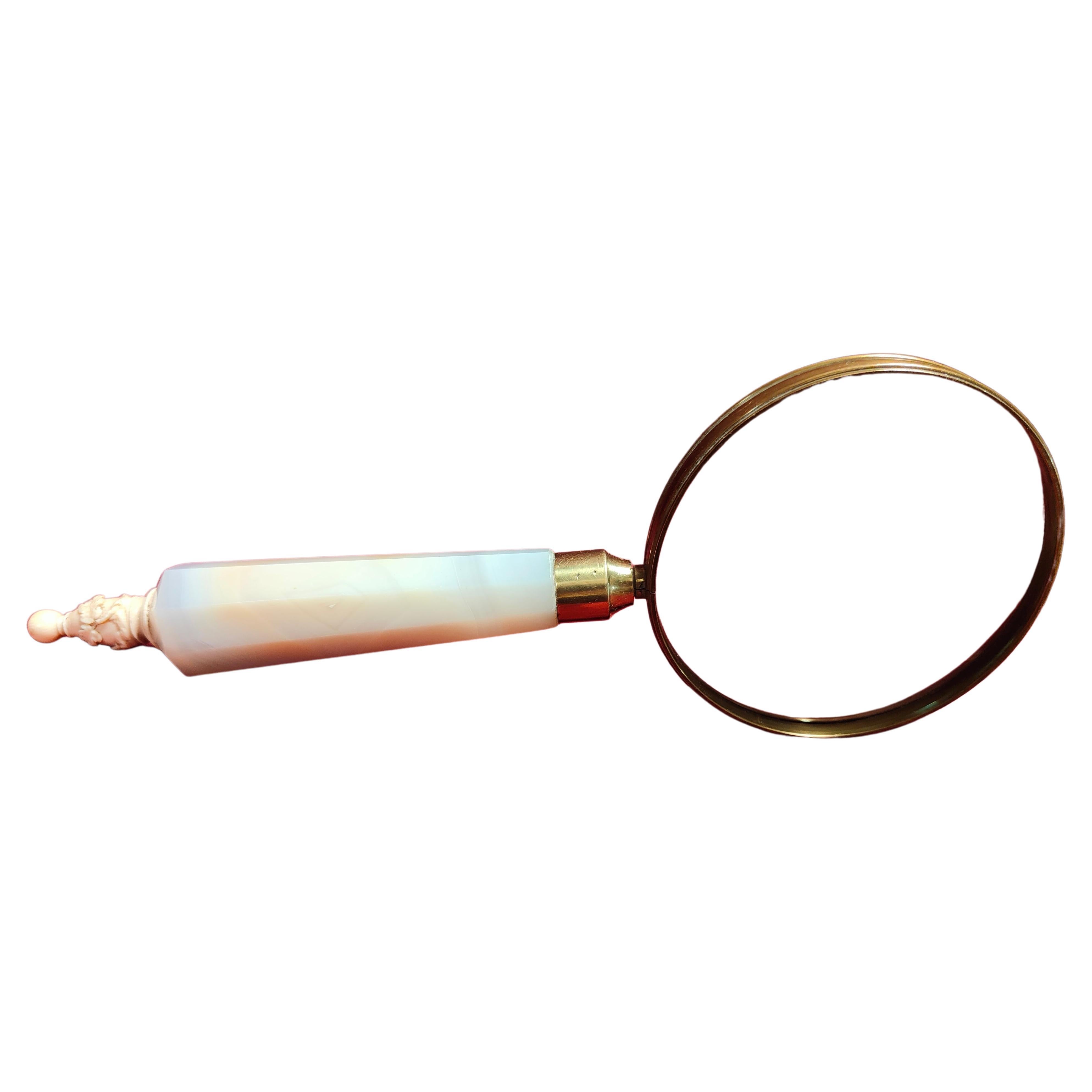 Agate Magnifying Glass From The 50s For Sale