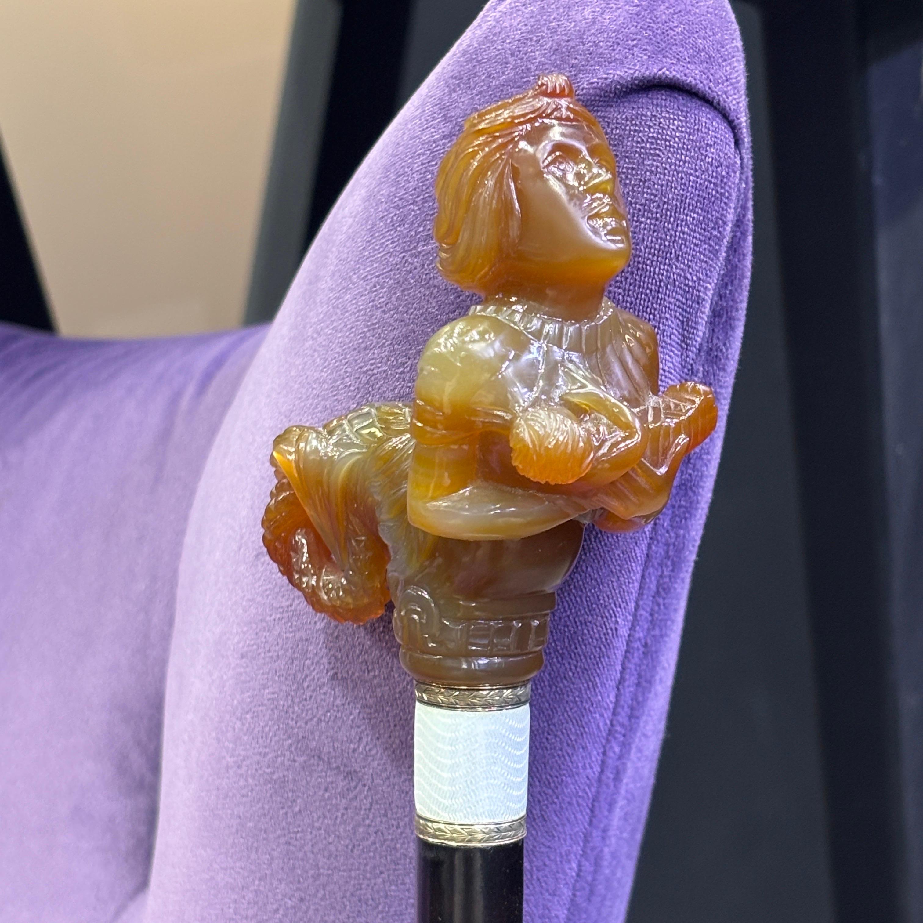 Canne d'allaitement en agate de la Néréide en vente 3