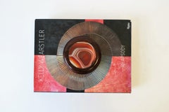 Boîte à bijoux ou à bibelots ronde en agate:: onyx:: géode et bois:: Brésil:: années 1990