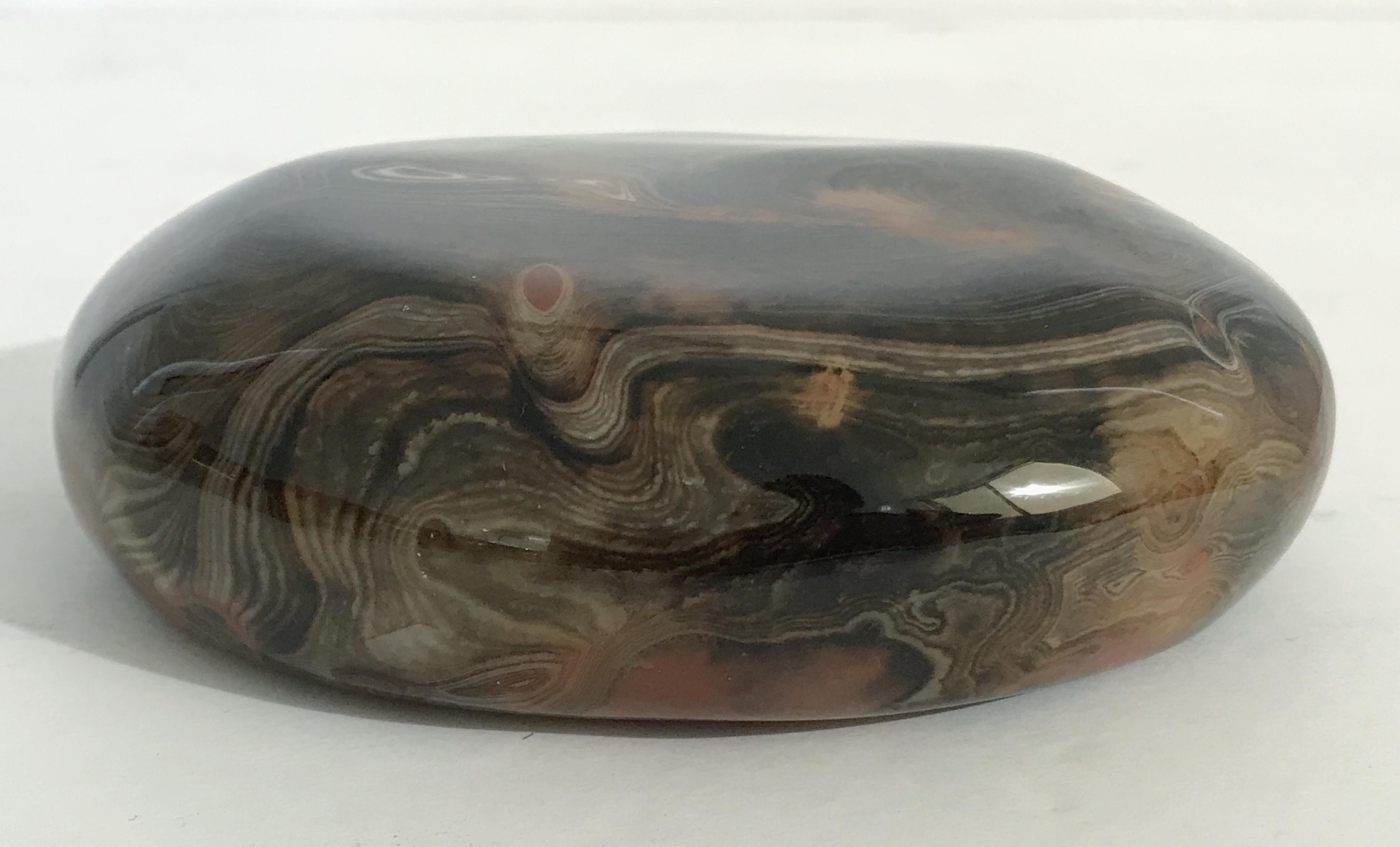 agate paperweight