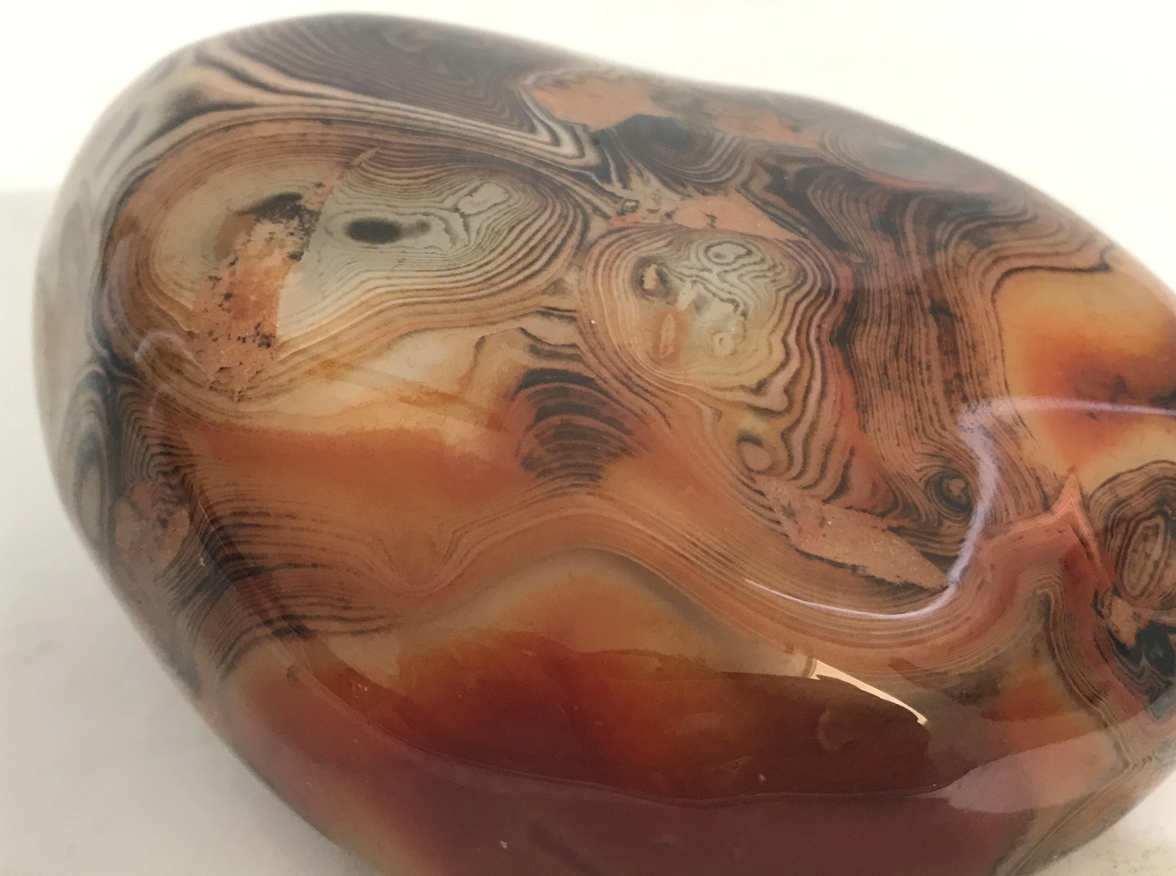 Modern Agate Onyx Paperweight For Sale