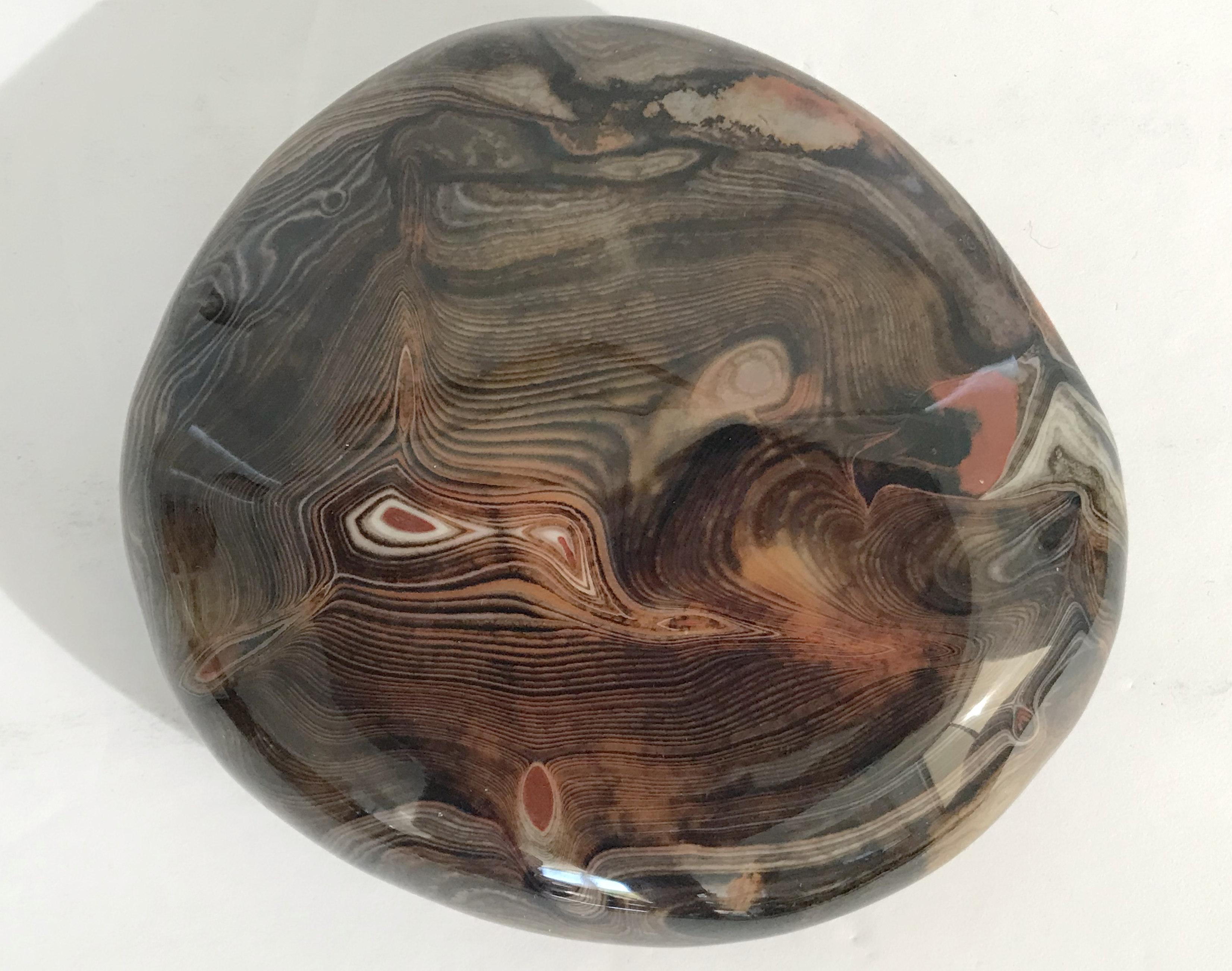 Modern Agate Onyx Paperweight For Sale