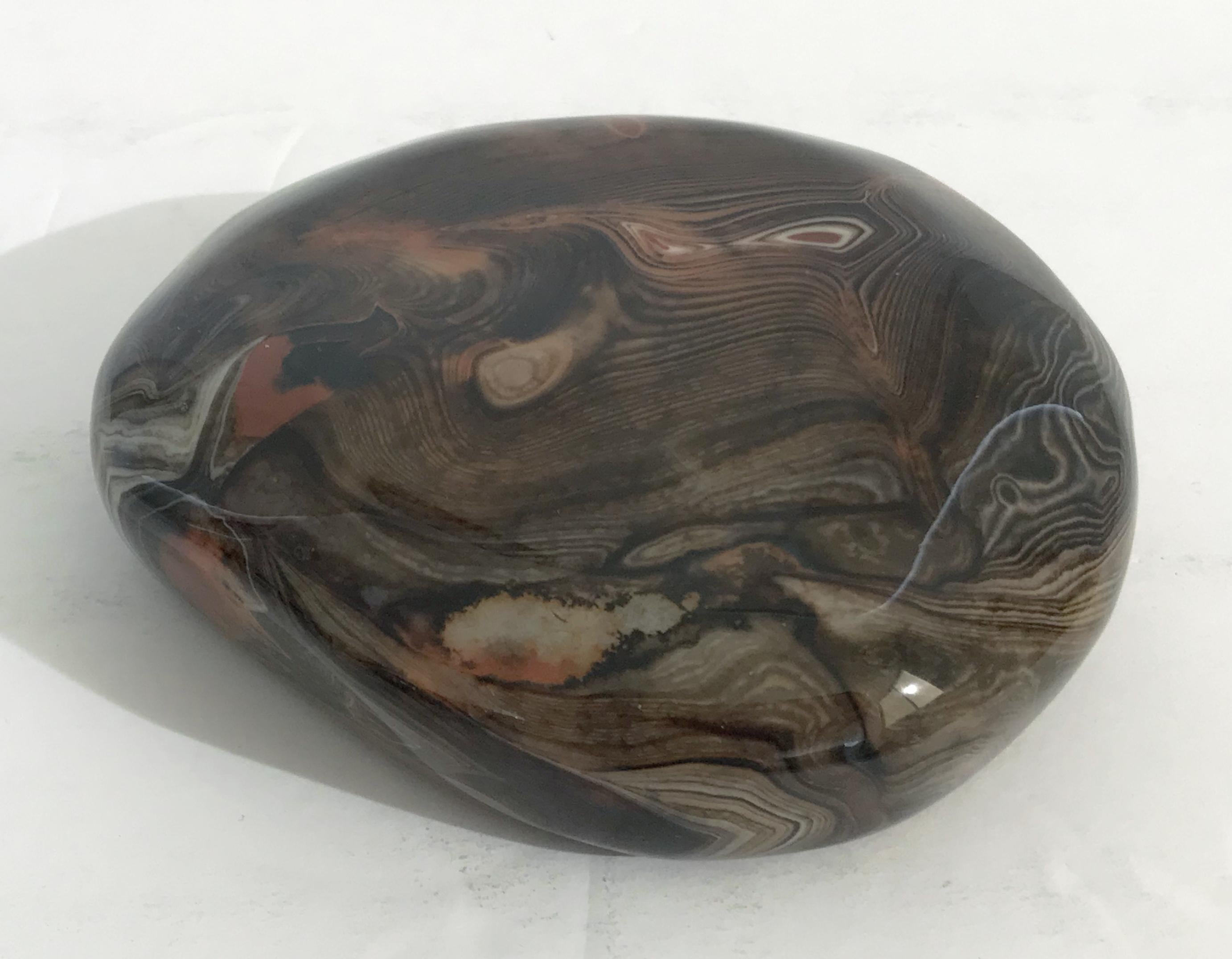Italian Agate Onyx Paperweight For Sale