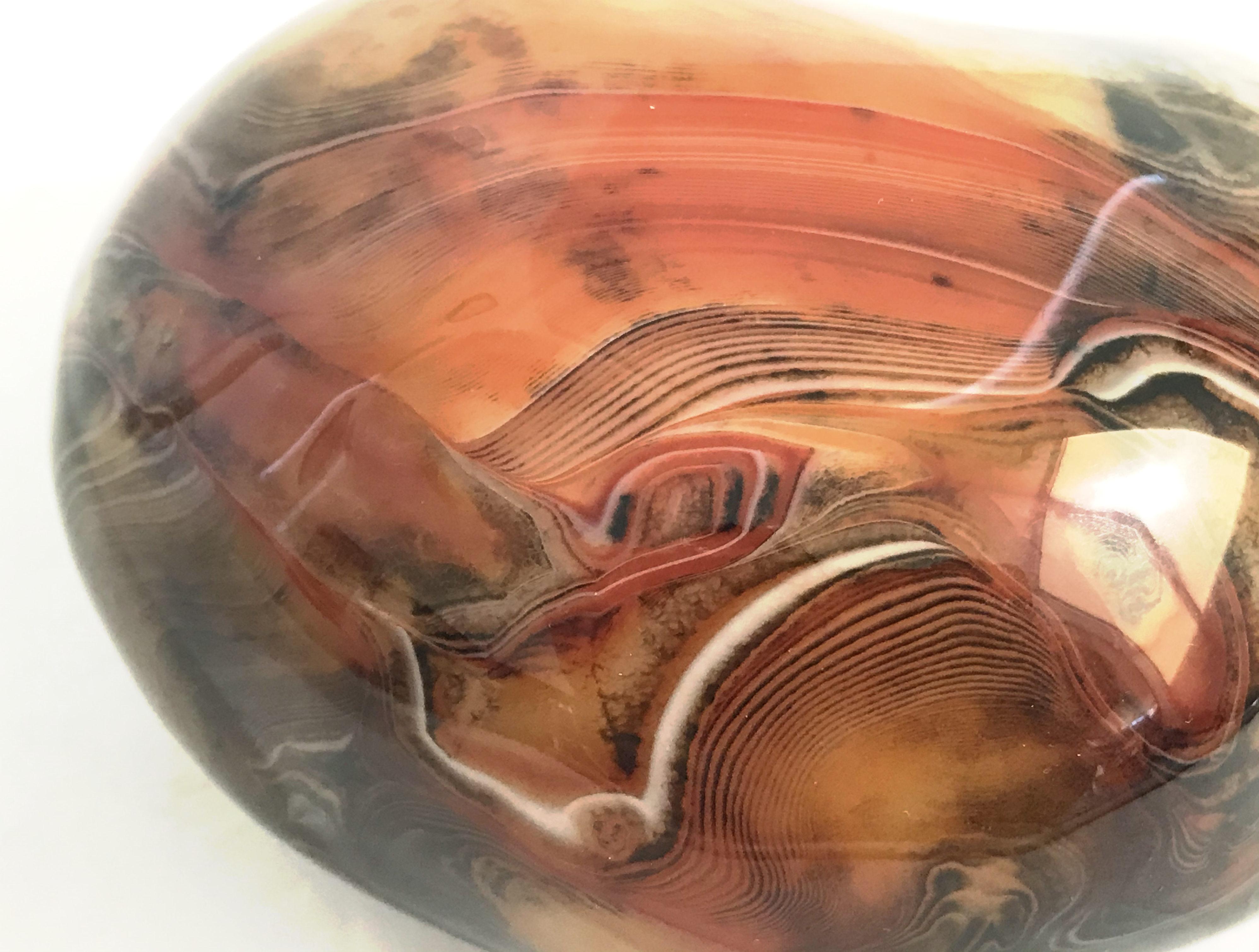Agate Onyx Paperweight In Excellent Condition For Sale In Los Angeles, CA