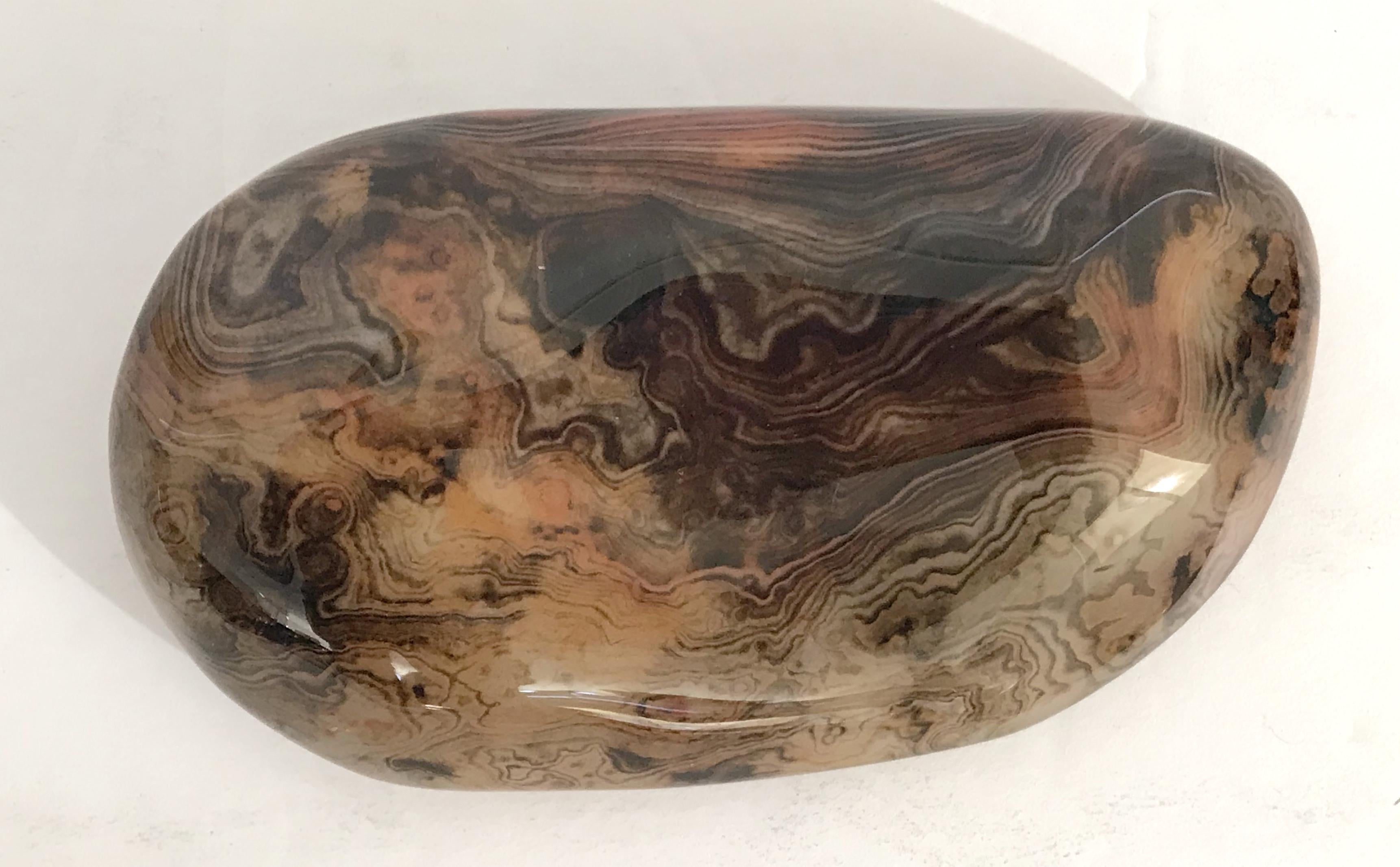 Contemporary Agate Onyx Paperweight For Sale