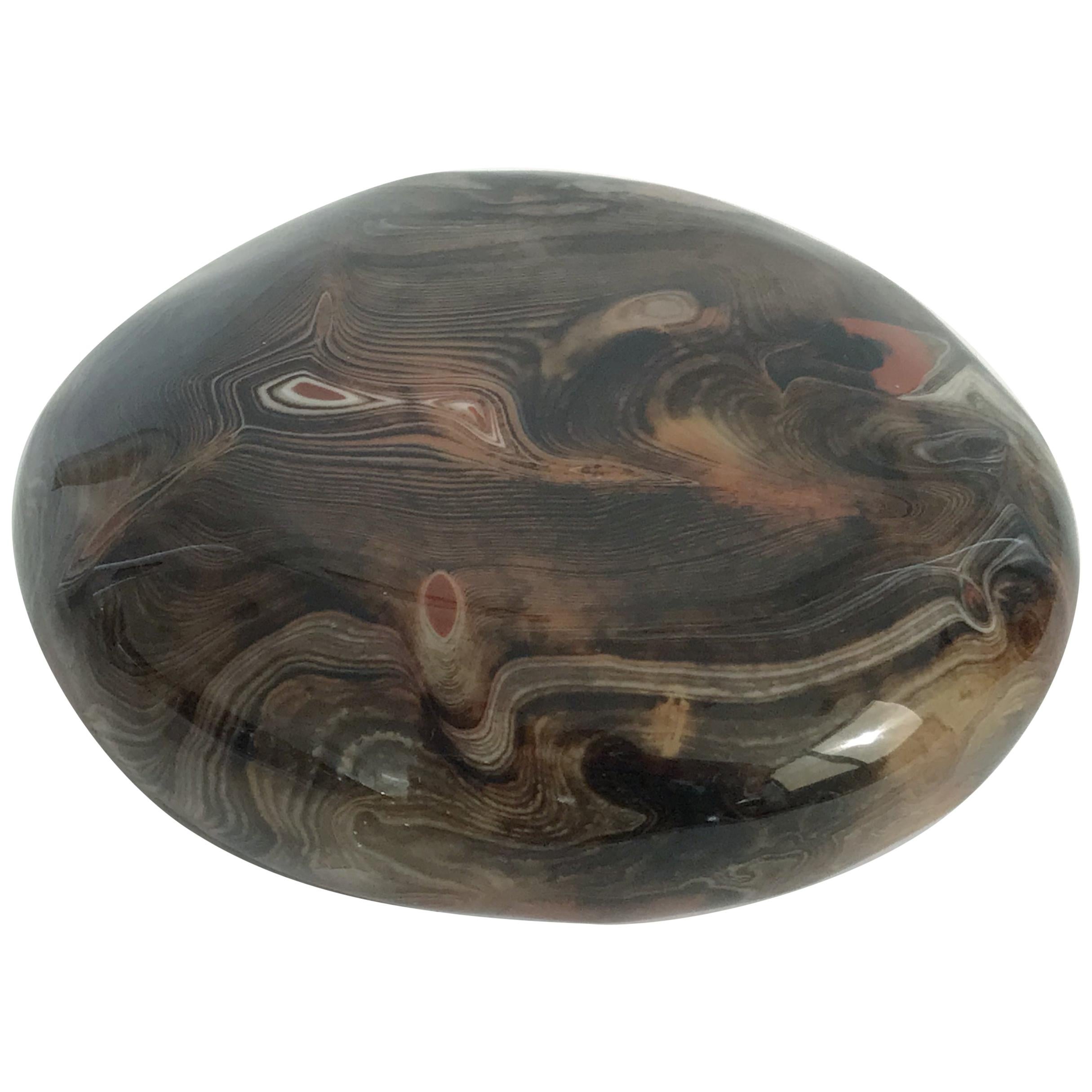 Agate Onyx Paperweight For Sale