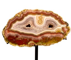 Decorative stand Rare type  AGATE pair , Aguas Calientes, Chihuahua, Mexico