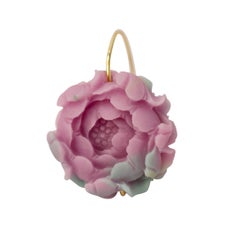 Agate Peony Large Earrings - By Bombyx House