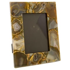 Agate Picture Frame in Pietra Dura inlay Artwork Table Top Photo Frame