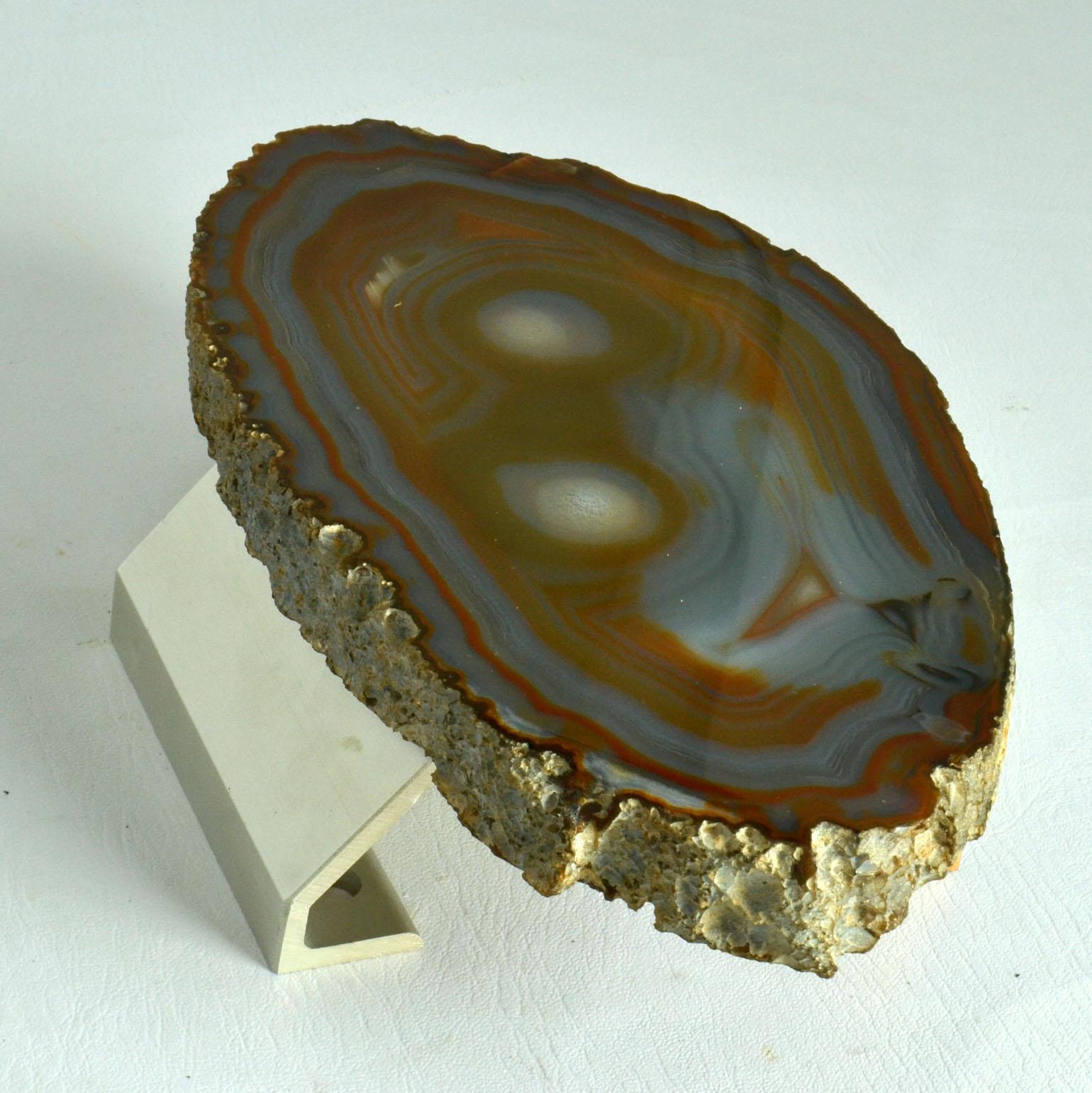 Minimalist Architectural Push Pull Door Handle in Agate Stone For Sale