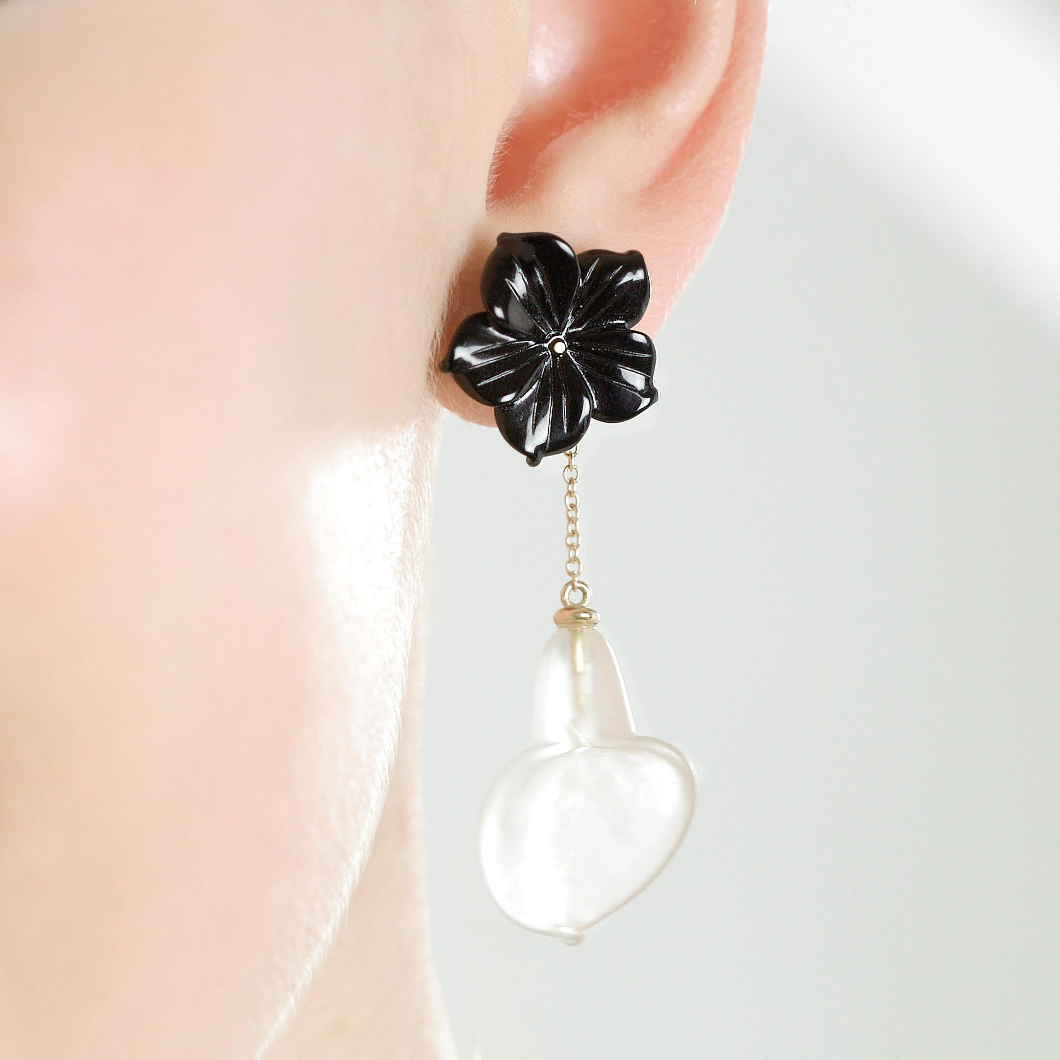 Intini Jewels, boucles d'oreilles en goutte en or 18 carats avec agate, cristal de roche et chaîne déco italienne en vente 6