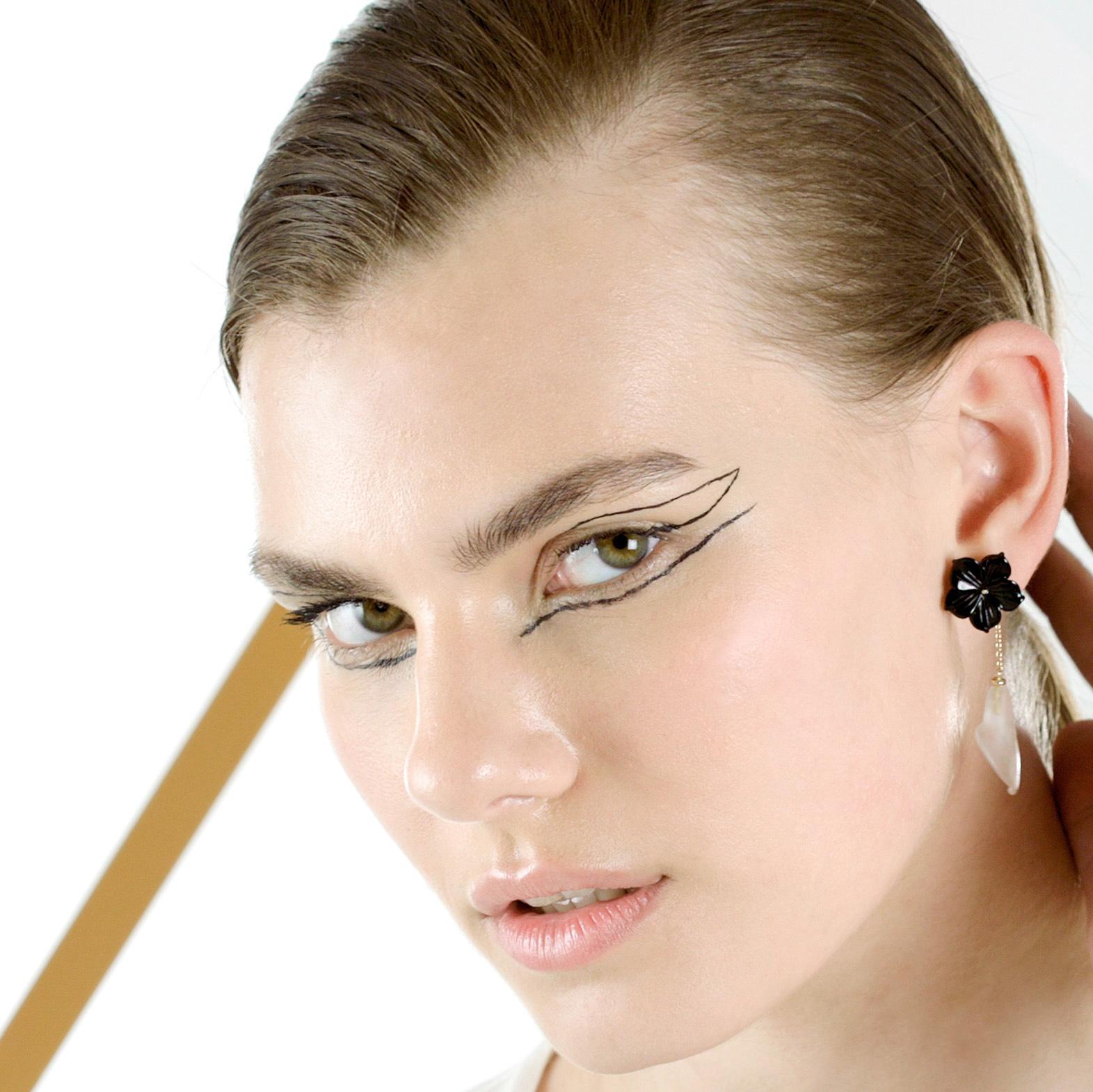 Intini Jewels, boucles d'oreilles en goutte en or 18 carats avec agate, cristal de roche et chaîne déco italienne en vente 7