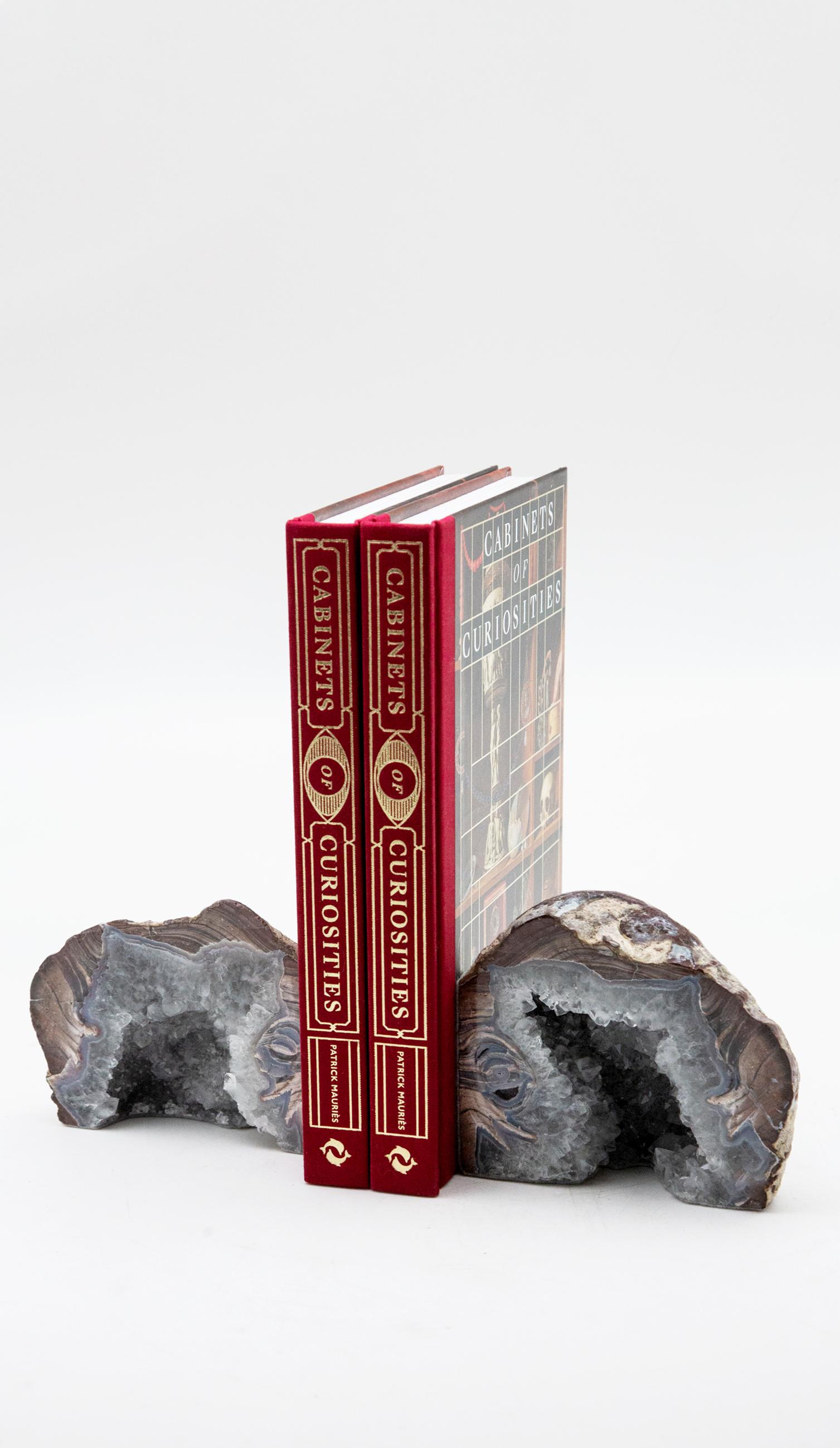 Stone Agate Ryolite and Quartz Bookends